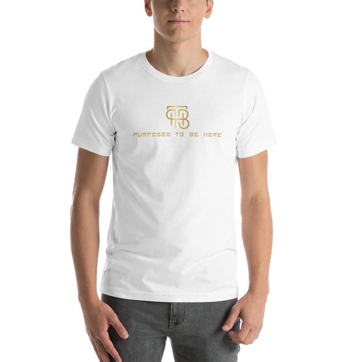 Black Unisex t-shirt - Purposed to be here